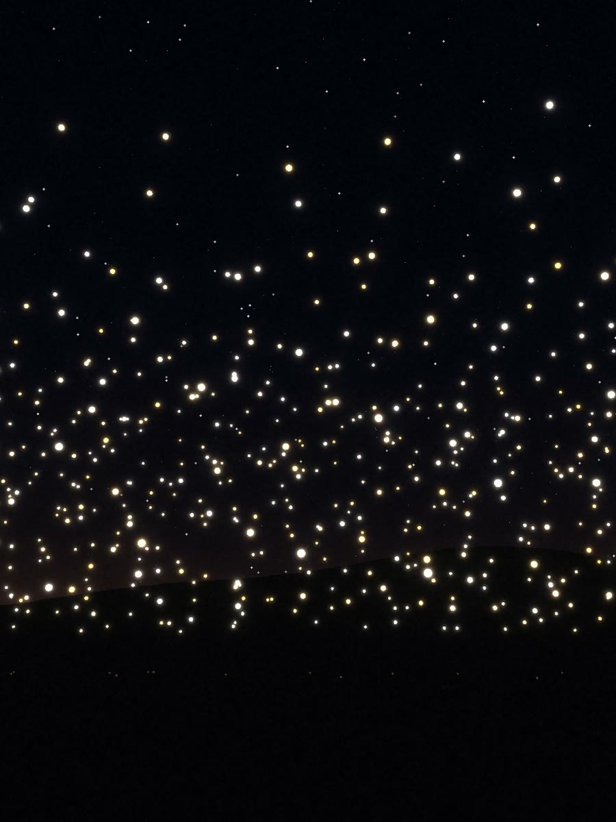 星海散场:暖白到金色的光点闪烁